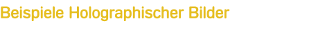 Beispiele Holographischer Bilder